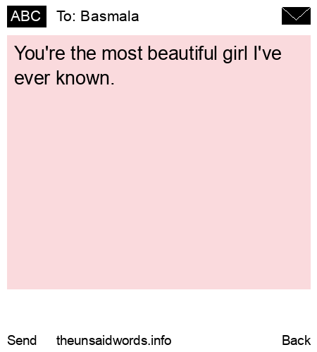 unsent message to Basmala