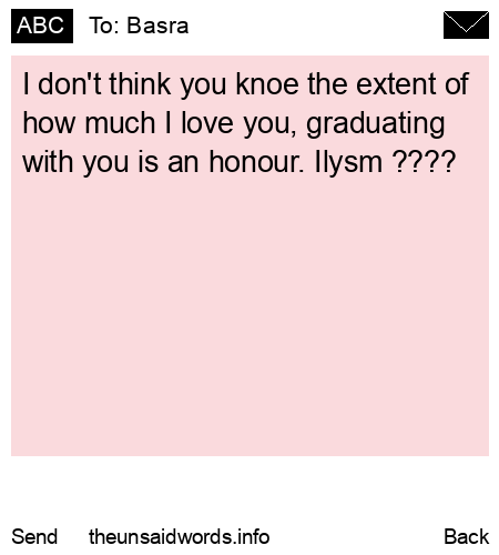 unsent message to Basra