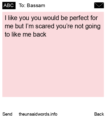 unsent message to Bassam