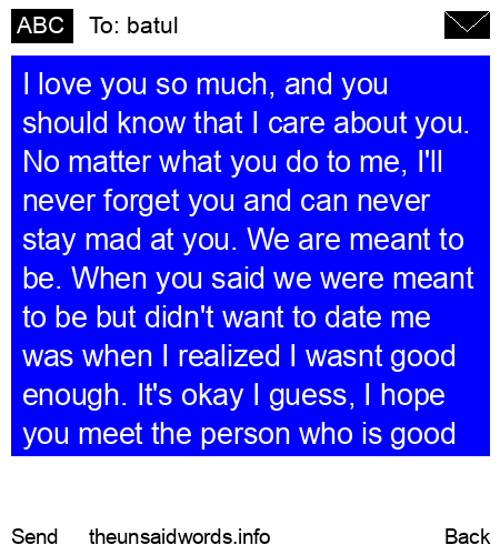 unsent message to batul