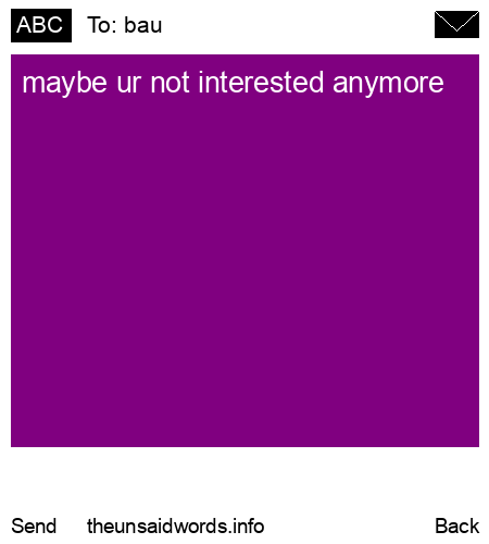 unsent message to bau