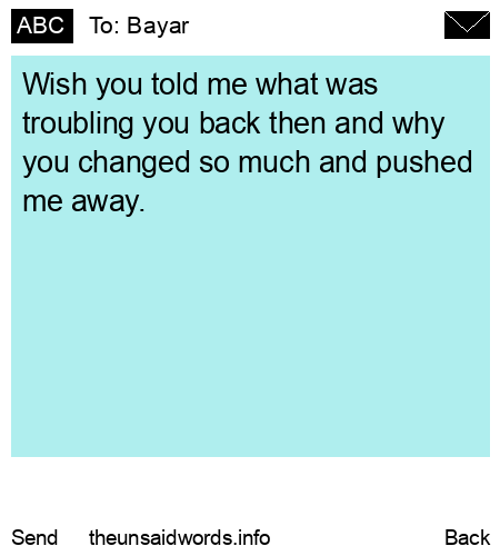 unsent message to Bayar