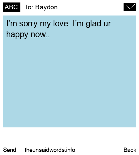unsent message to Baydon