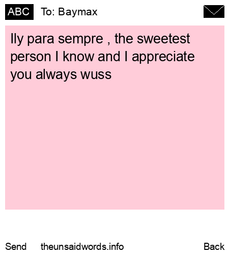 unsent message to Baymax