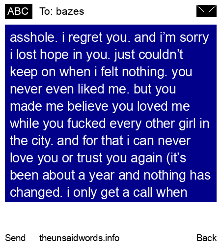 unsent message to bazes