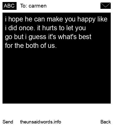 unsent message to carmen