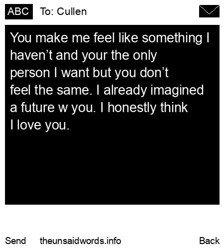 unsent message to Cullen