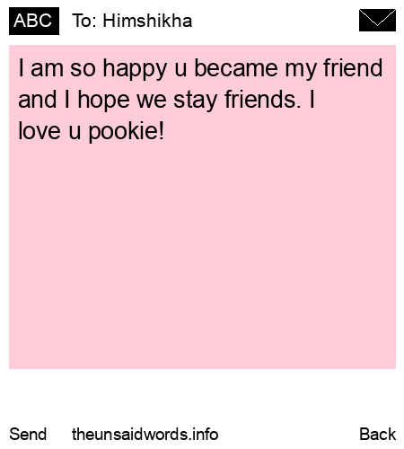 unsent message to Himshikha 
