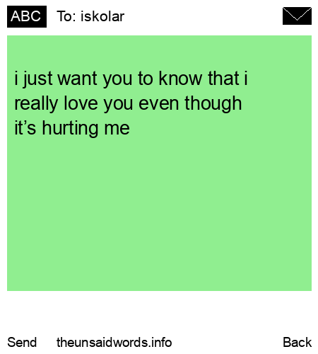 unsent message to iskolar