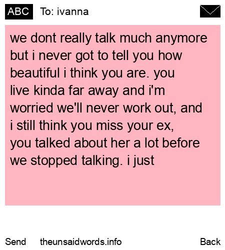 unsent message to ivanna