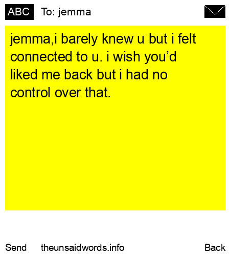 unsent message to jemma