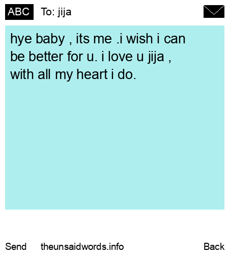 unsent message to jija 