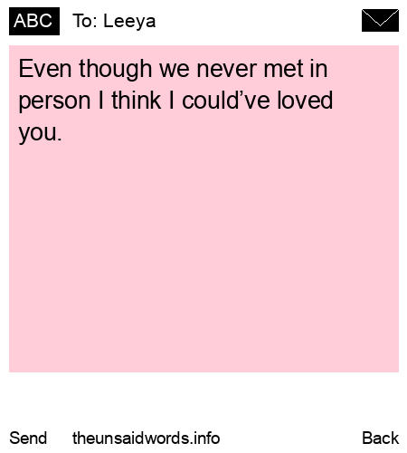 unsent message to Leeya 