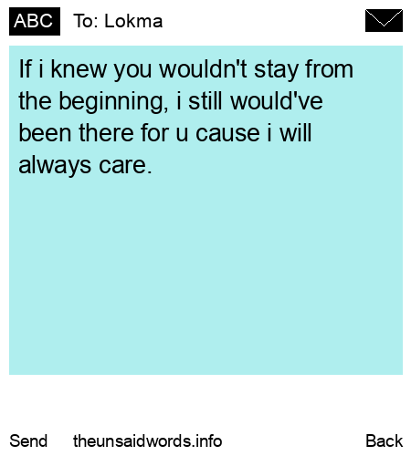 unsent message to Lokma