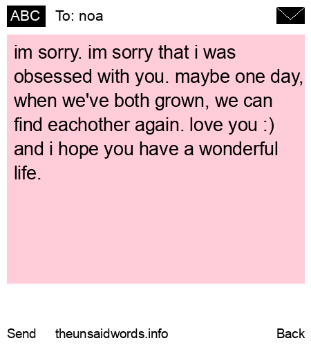 unsent message to noa