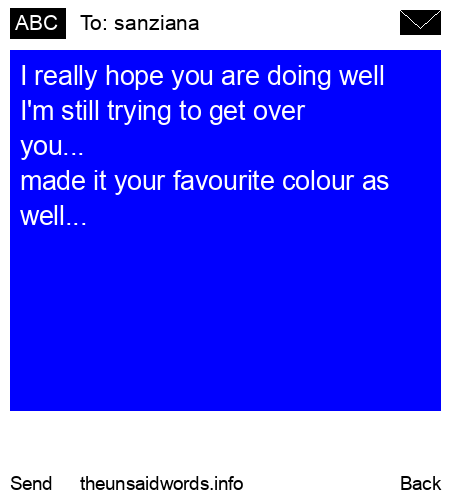 unsent message to sanziana