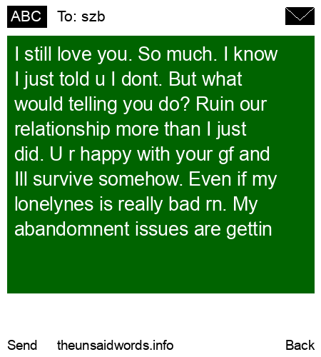 unsent message to szb