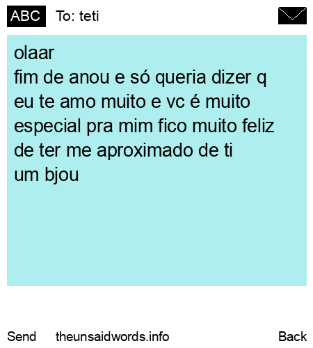 unsent message to teti