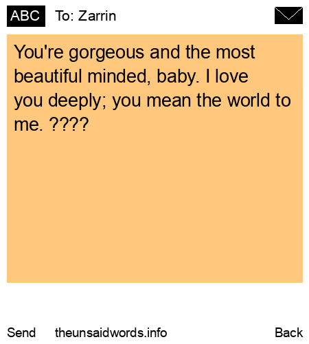 unsent message to Zarrin 
