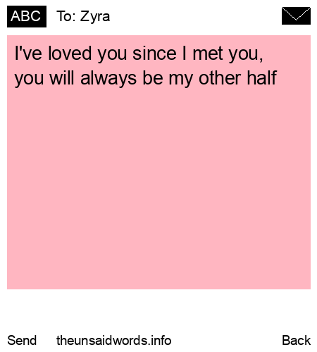 unsent message to Zyra