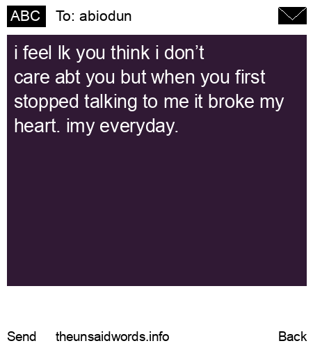 unsent message to abiodun