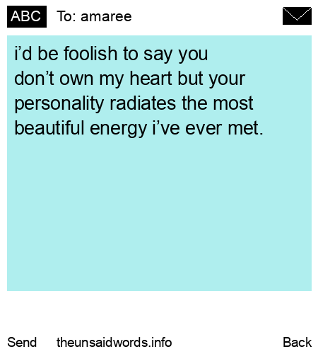 unsent message to amaree