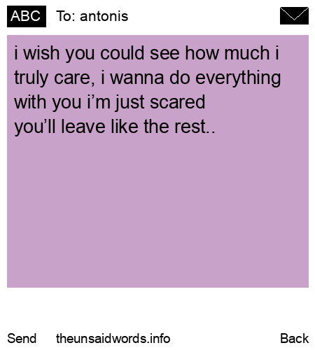 unsent message to antonis