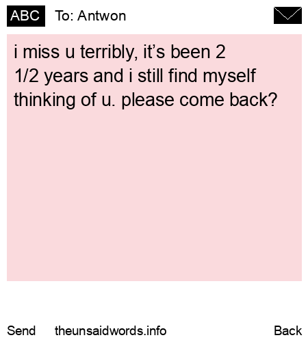 unsent message to Antwon 