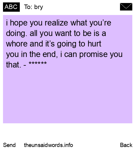 unsent message to bry