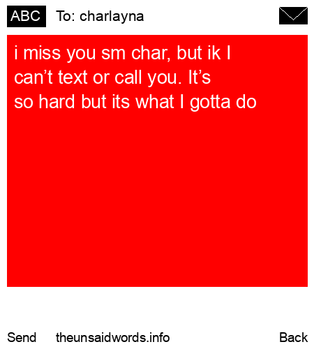 unsent message to charlayna