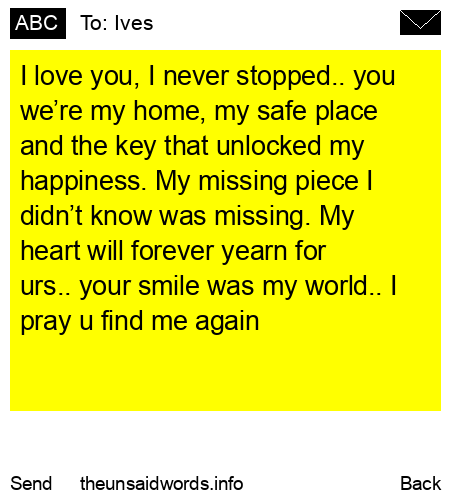 unsent message to Ives