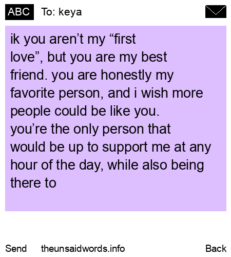 unsent message to keya
