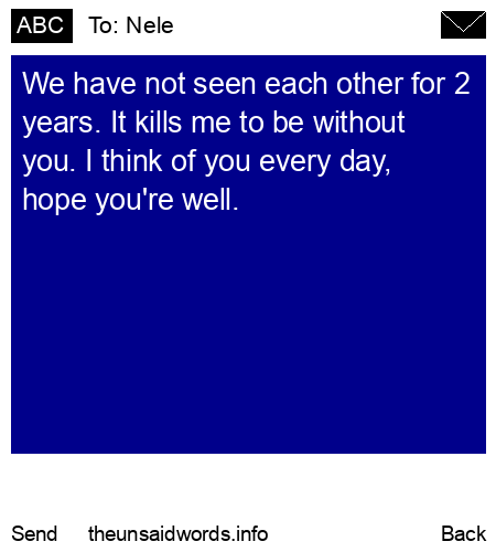 unsent message to Nele