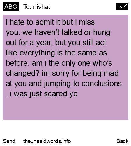 unsent message to nishat