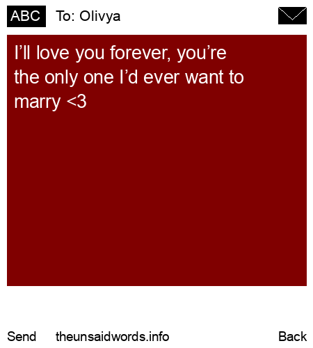 unsent message to Olivya