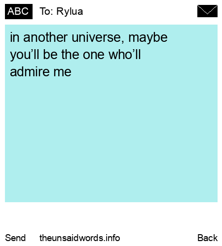 unsent message to Rylua