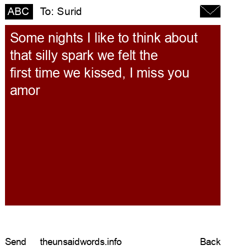 unsent message to Surid