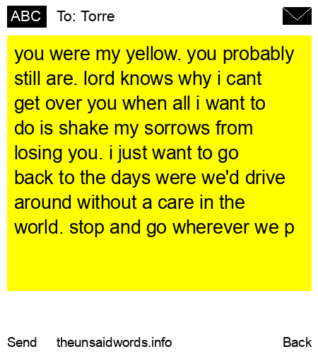 unsent message to Torre