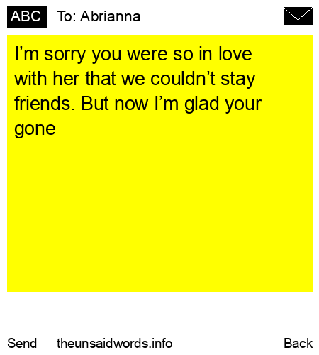 unsent message to Abrianna