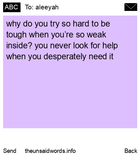 unsent message to aleeyah