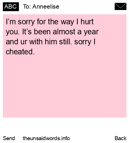 unsent message to Anneelise