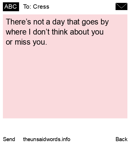 unsent message to Cress