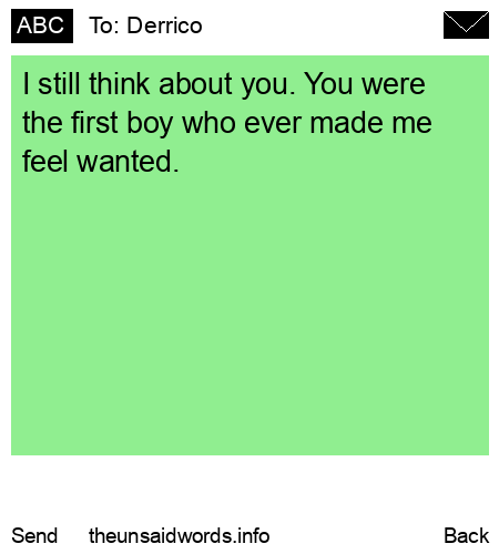unsent message to Derrico