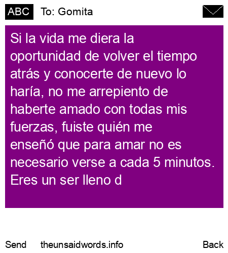 unsent message to Gomita