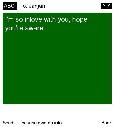 unsent message to Janjan