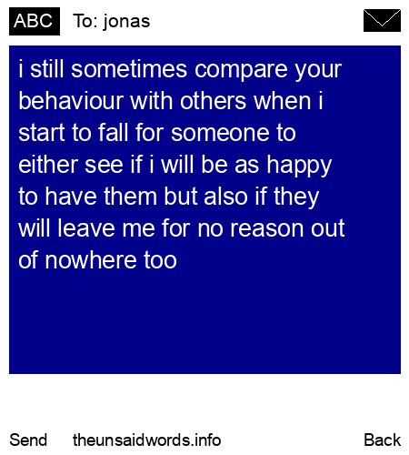 unsent message to jonas