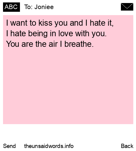 unsent message to Joniee