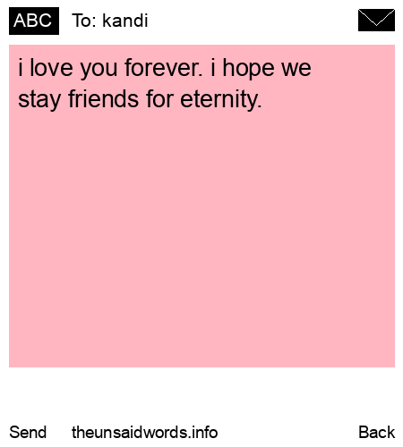 unsent message to kandi