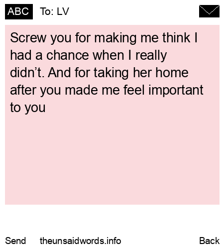 unsent message to LV