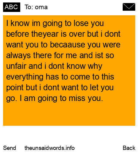 unsent message to oma